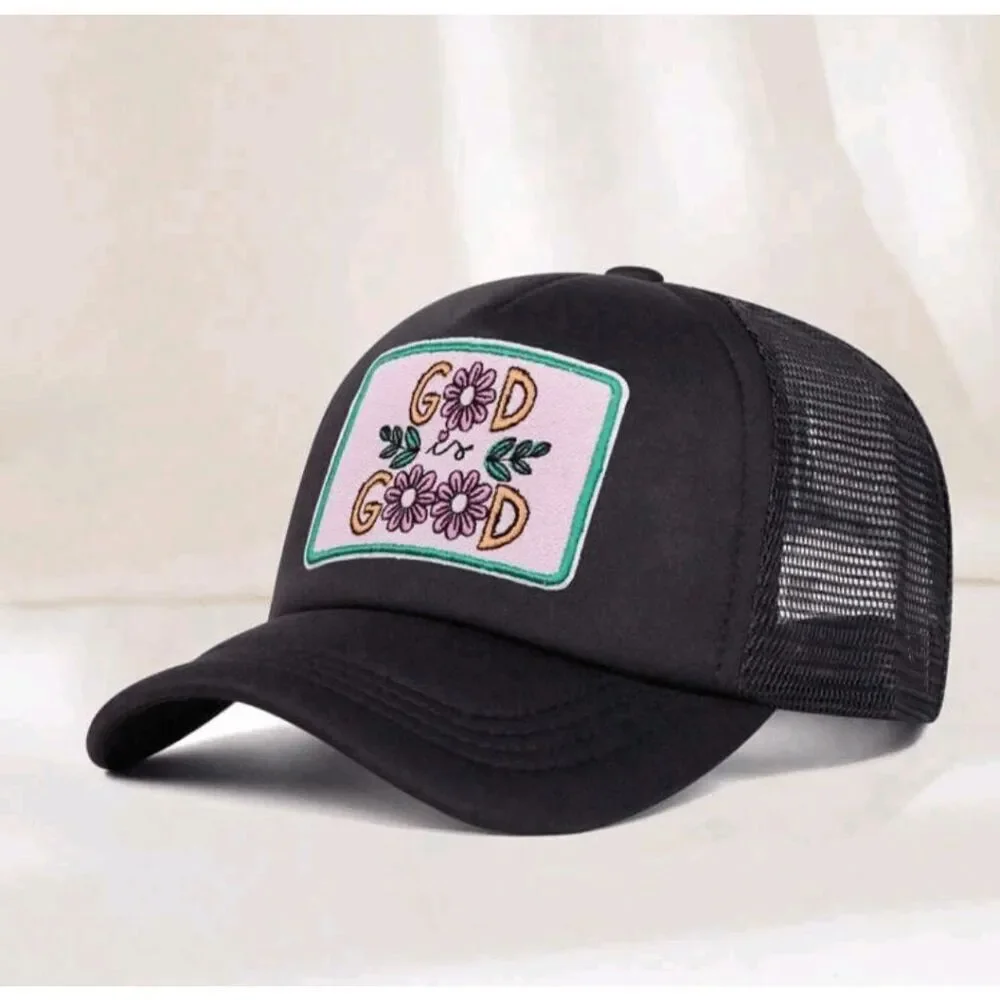 Ladies Black Faith Trucker Hat